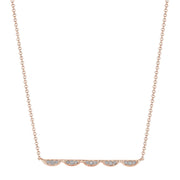 Open Crescent Diamond Necklace