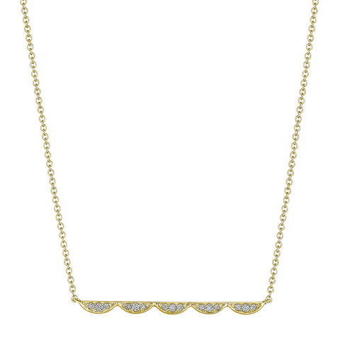 Open Crescent Diamond Necklace