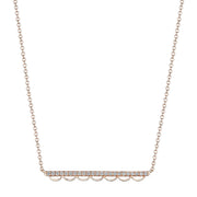 Open Crescent Diamond Necklace