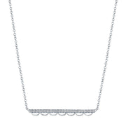 Open Crescent Diamond Necklace