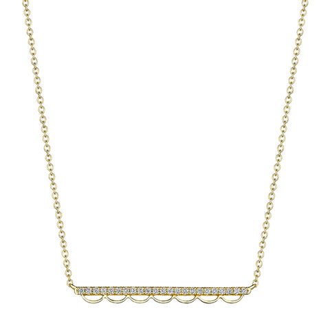 Open Crescent Diamond Necklace