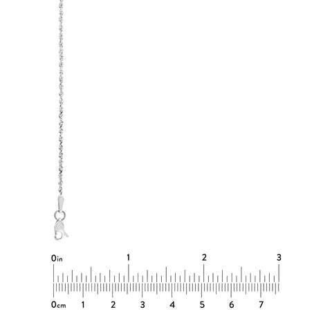 1.56mm D/C Rope Chain with Lobster Lock