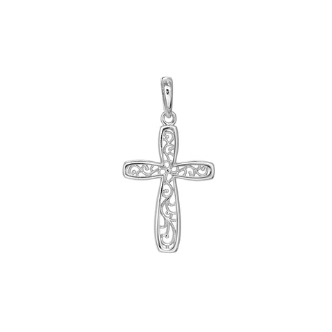 Framed Vine Cross Pendant