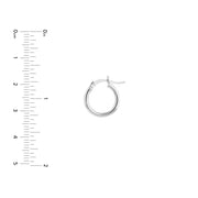 2mm x 15mm Polished Hoop Earrings