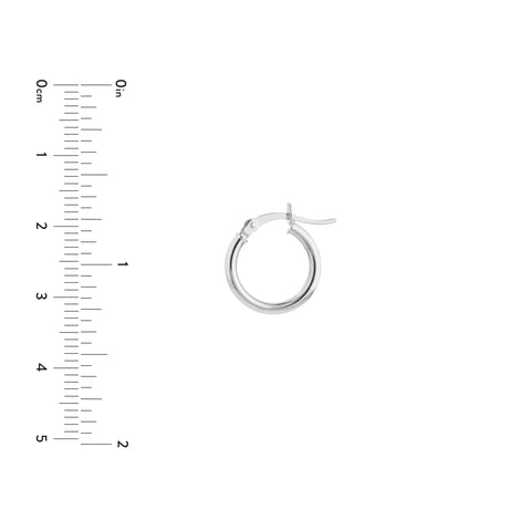 2mm x 15mm Polished Hoop Earrings