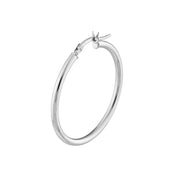 2mm x 30mm Polished Hoop Earrings