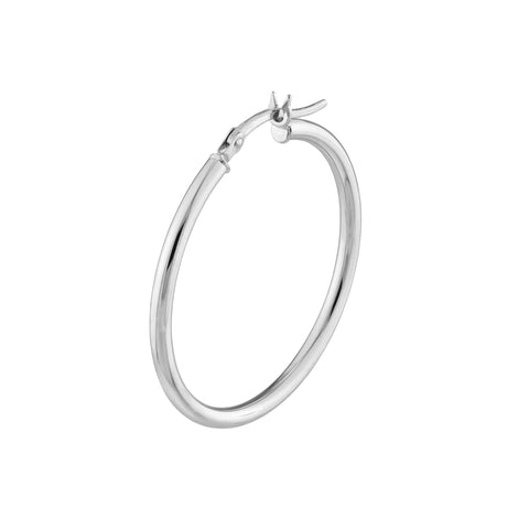 2mm x 30mm Polished Hoop Earrings