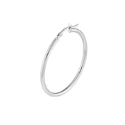 2mm x 35mm Polished Hoop Earrings