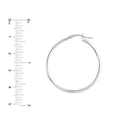 2mm x 35mm Polished Hoop Earrings