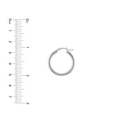 3mm x 25mm Polished Hoop Earrings