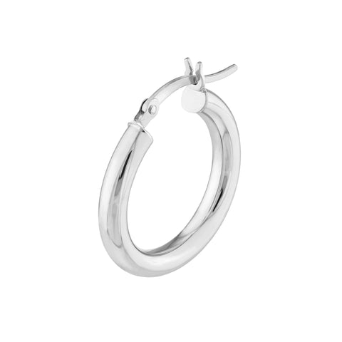 3mm x 20mm Polished Hoop Earrings