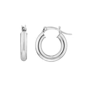 3mm x 15mm Polished Hoop Earrings