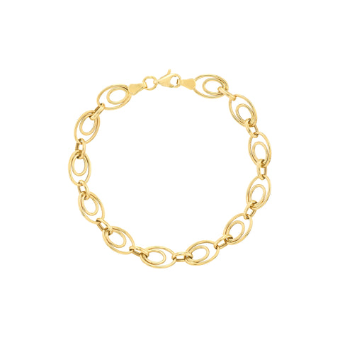 Graduated Double Oval Link Bracelet