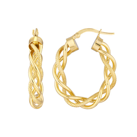 Open Braided Hoop Earrings