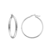 3x35 Half Round D/C Florentine Hoop Earrings