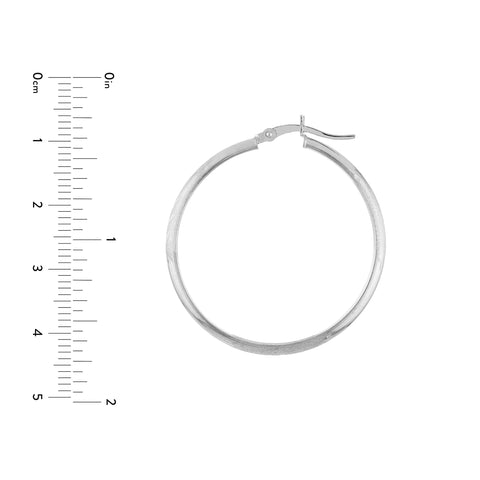 3x35 Half Round D/C Florentine Hoop Earrings