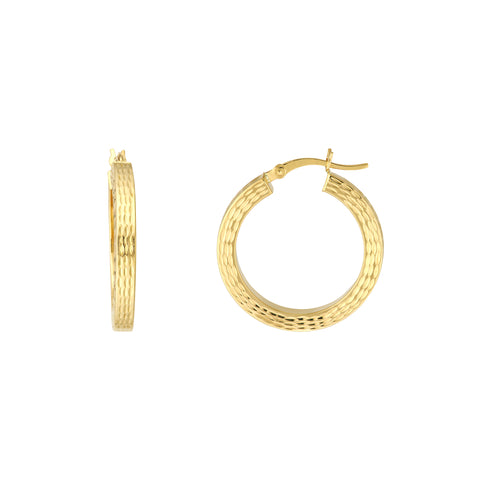 3x25mm Square D/C Hoop Earrings