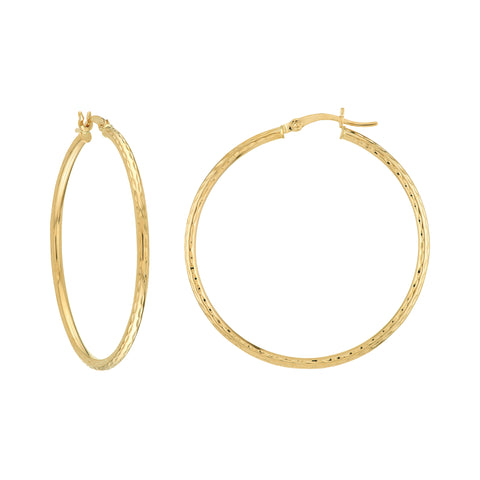 2x40mm Full DC Round Hoop Earrings