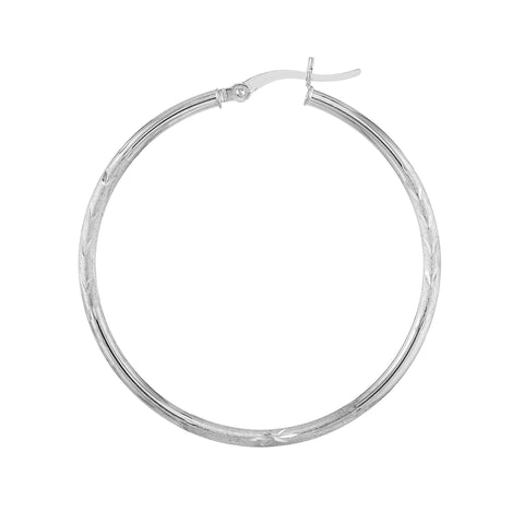 2 X 40mm DC Florentine Hoop Earrings