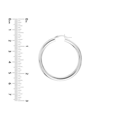 40mm x 4mm Polished Hoop Earrings