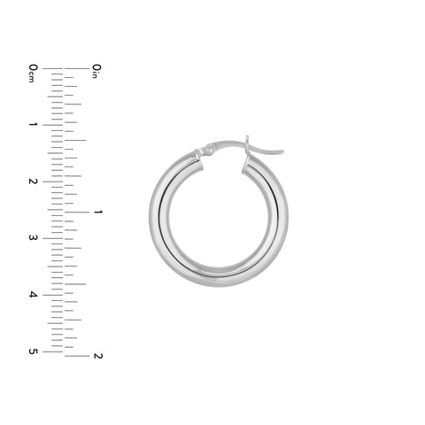 25mm x 4mm Polished Hoop Earrings