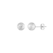 8mm Textured Ball Stud Earrings