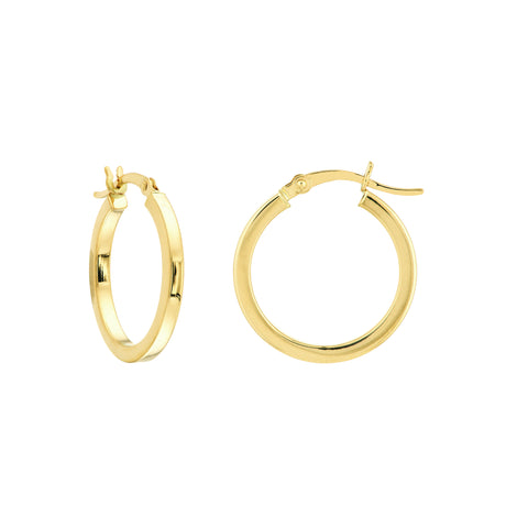 2 X 20mm Square Hoop Earrings