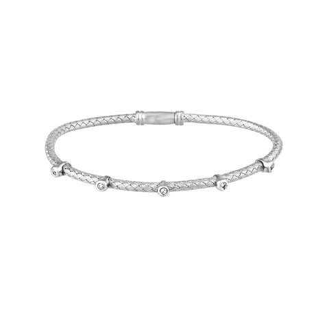 5-Diamond Mesh Bangle