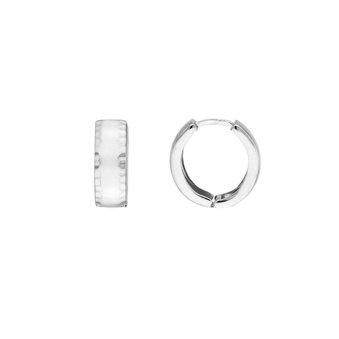 Sterling Silver Reflective Hoop Earrings