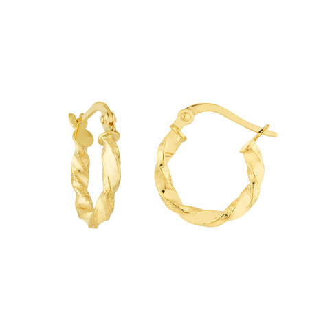 Twisted Mini Hoop Earrings