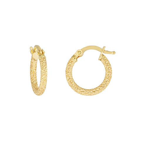 Stardust Textured Mini Hoop Earrings