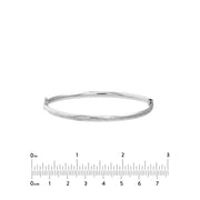 Diamond-Cut Tube Hinged Bangle