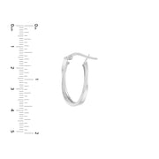 Curved Oval Hoop Earrings