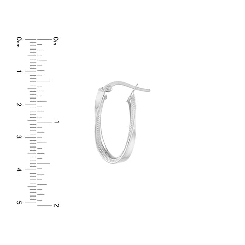 Curved Oval Hoop Earrings