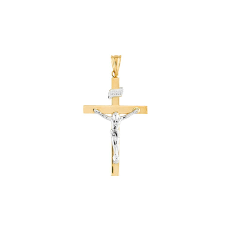 Two-Tone Crucifix Pendant