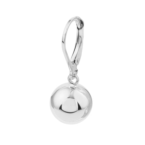 10mm Polished Ball Earrings on Leverback