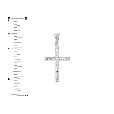 Reversible D/C and Polished Cross Pendant