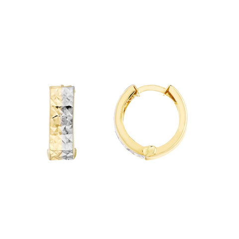 Reversible Two-tone D/C Hoop Earrings