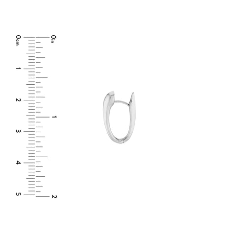 Tapered Oval Hoop Earrings