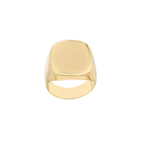 Engravable Soft Rectangle Signet Ring