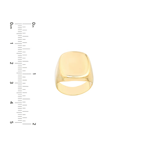 Engravable Soft Rectangle Signet Ring