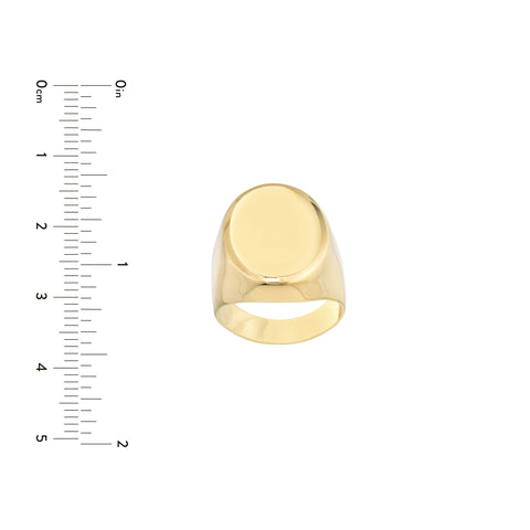 Engravable Oval Signet Ring