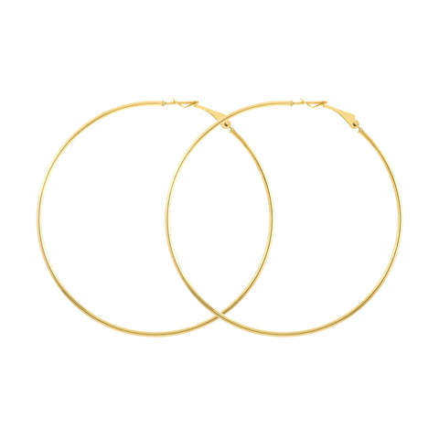 70mm Wedding Band Hoop Earrings