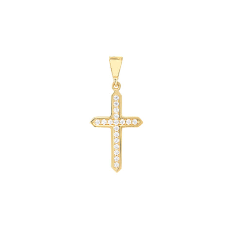 CZ Cross Pendant Framed