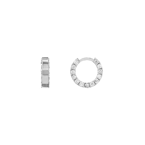 5/8tcw Diamond 10mm Hoop Earrings