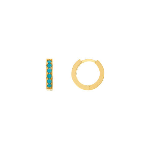 Genuine Turq 10mm Hoop Earrings