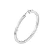 3mm x 50mm Square Tube Hoop Earrings