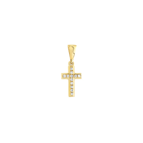 1/15tcw Diamond Mini Cross Pendant