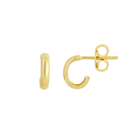 J-Shaped Mini Huggie Earrings