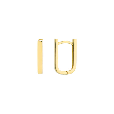 Thin Paper Clip Huggie Earrings